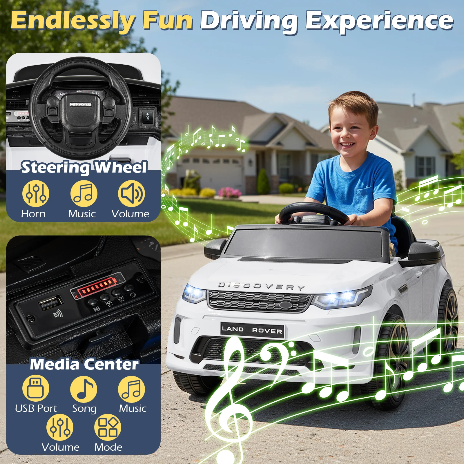 Licensed Land Rover Kids Ride on Car 12V Battery Powered Kids Electric Car - Image 30