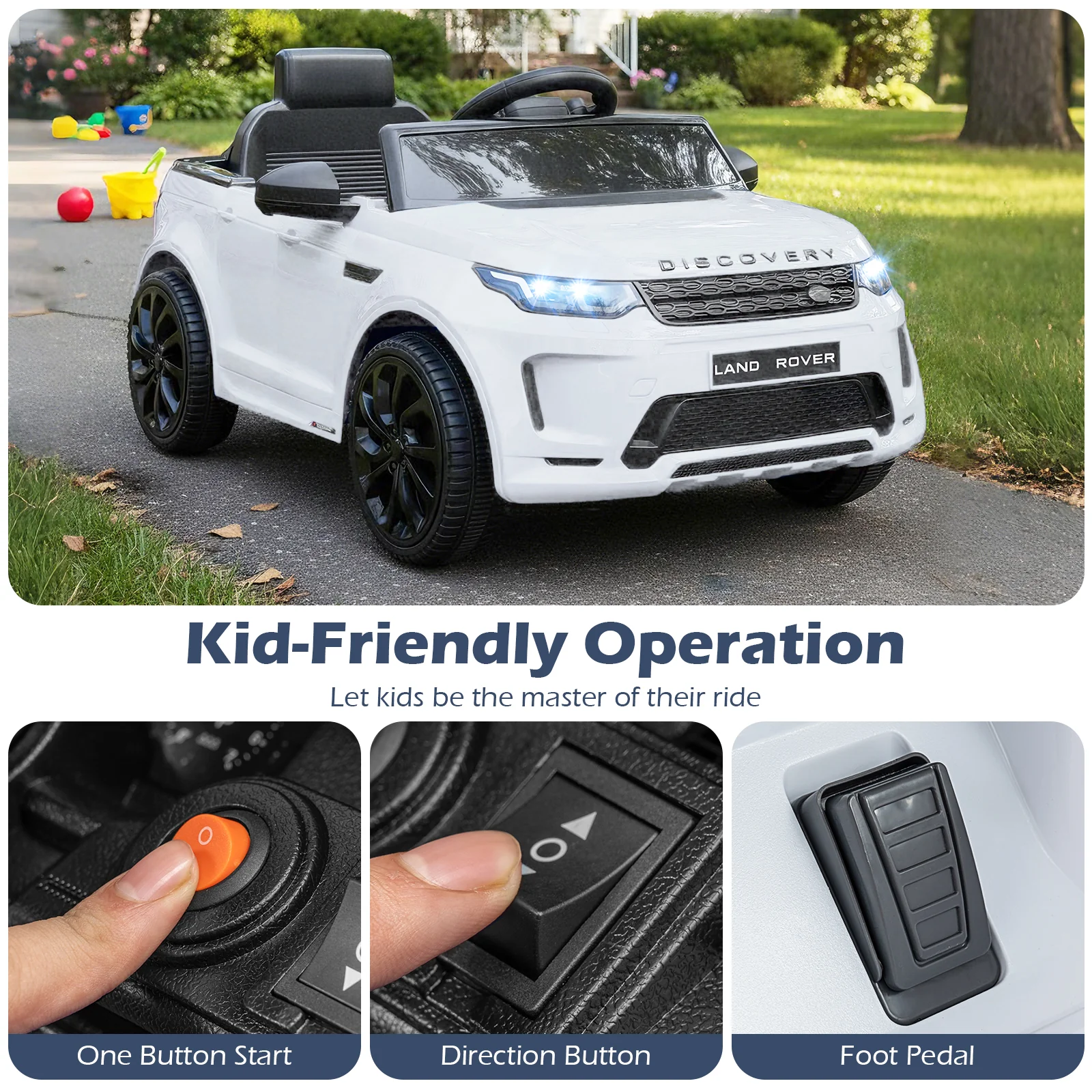 Licensed Land Rover Kids Ride on Car 12V Battery Powered Kids Electric Car - Image 31