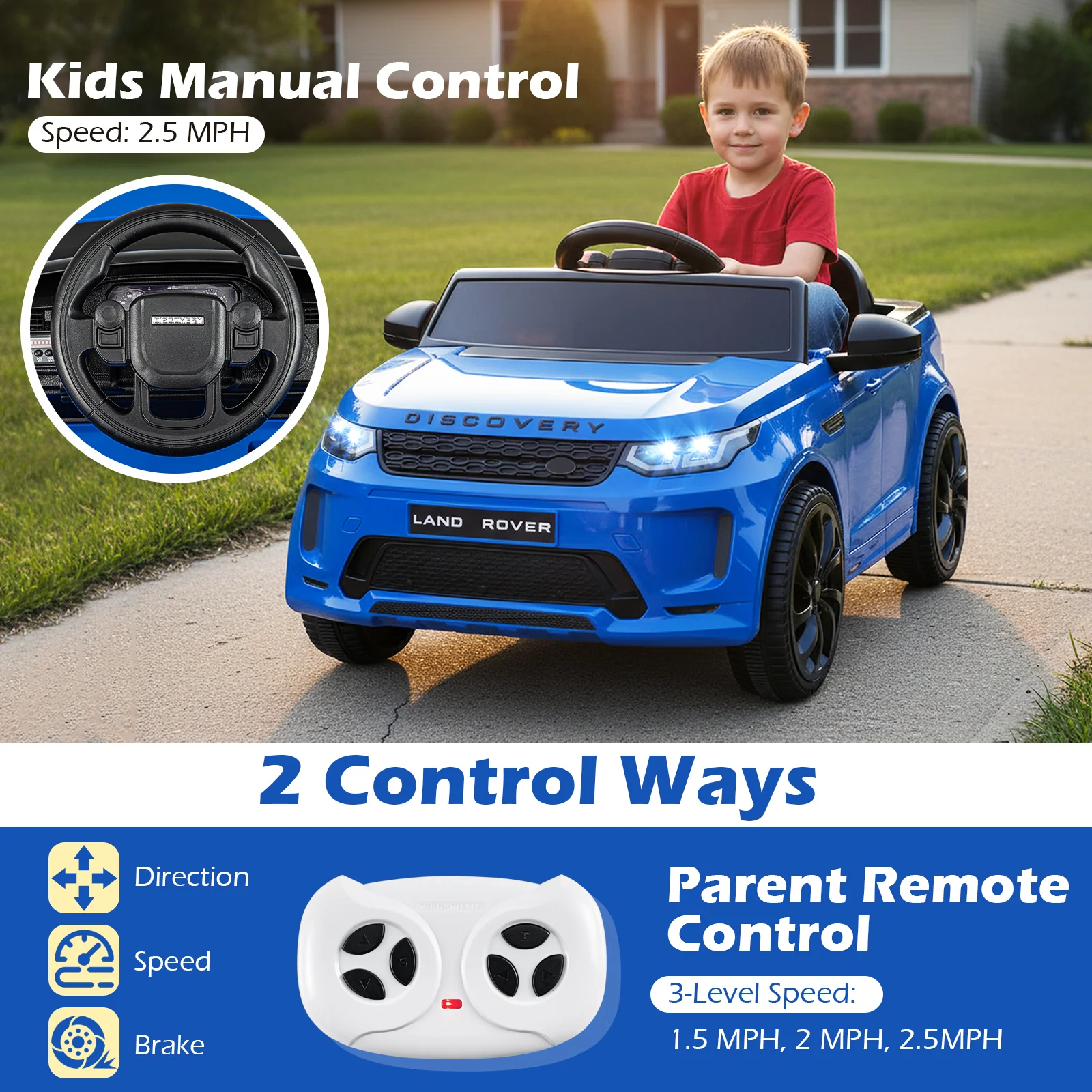 Licensed Land Rover Kids Ride on Car 12V Battery Powered Kids Electric Car - Image 39
