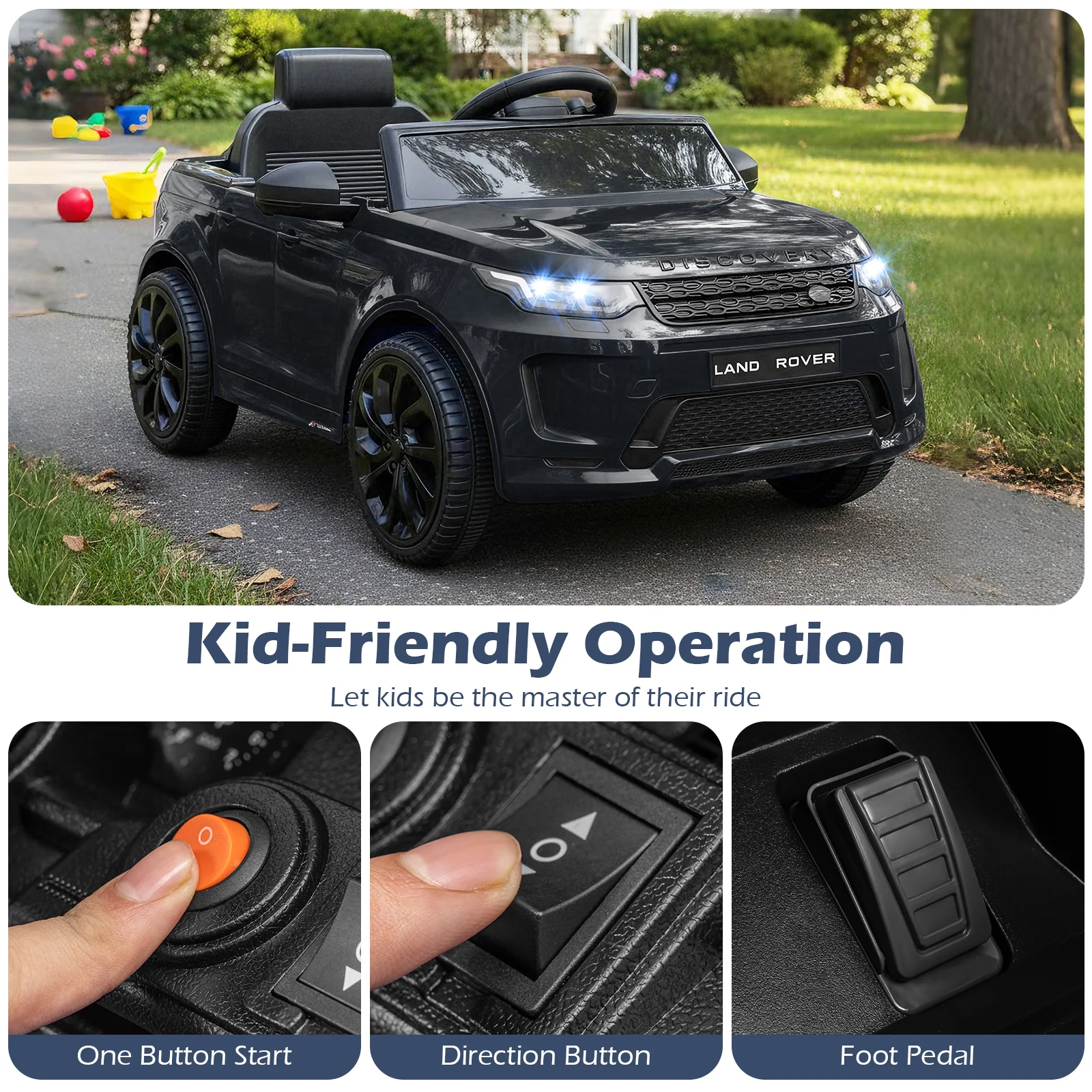 Licensed Land Rover Kids Ride on Car 12V Battery Powered Kids Electric Car - Image 8