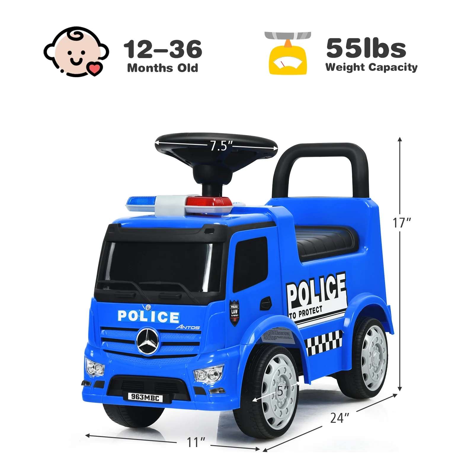 Licensed Mercedes Benz Kids Fire Engine Racer - Image 21