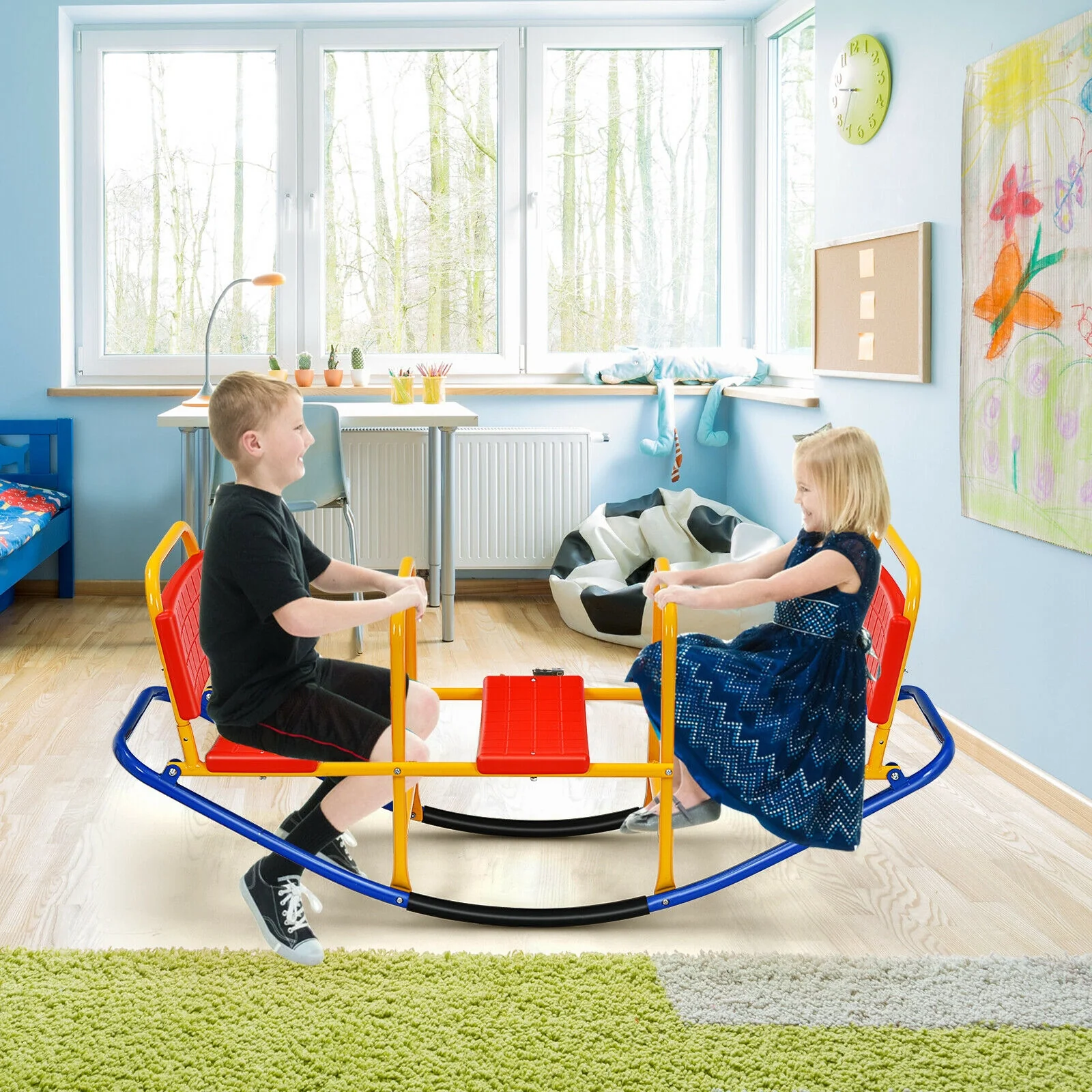 Outdoor Kids Seesaw Swivel Teeter for 3 to 8 Years Old - Image 2