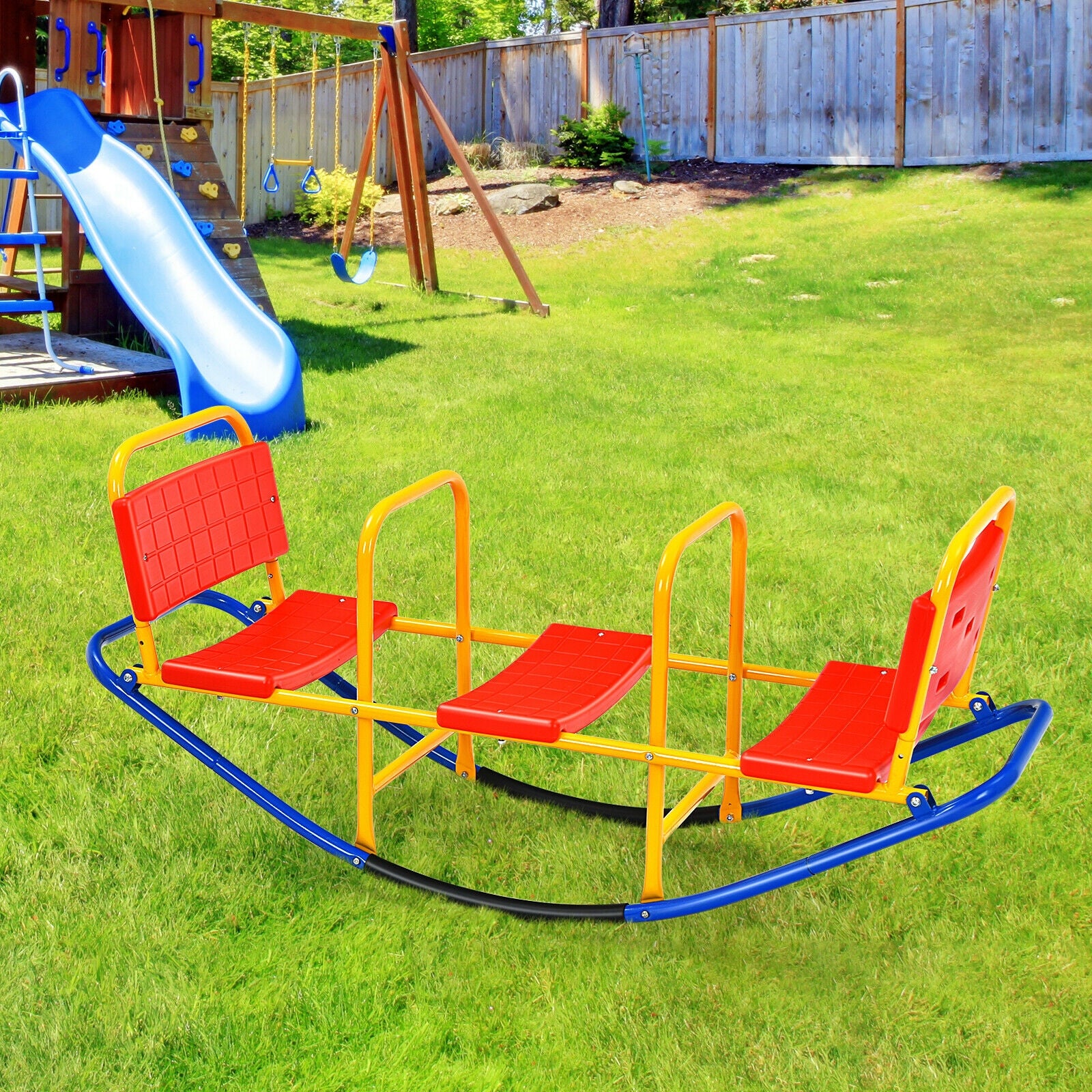 Outdoor Kids Seesaw Swivel Teeter for 3 to 8 Years Old - Image 6