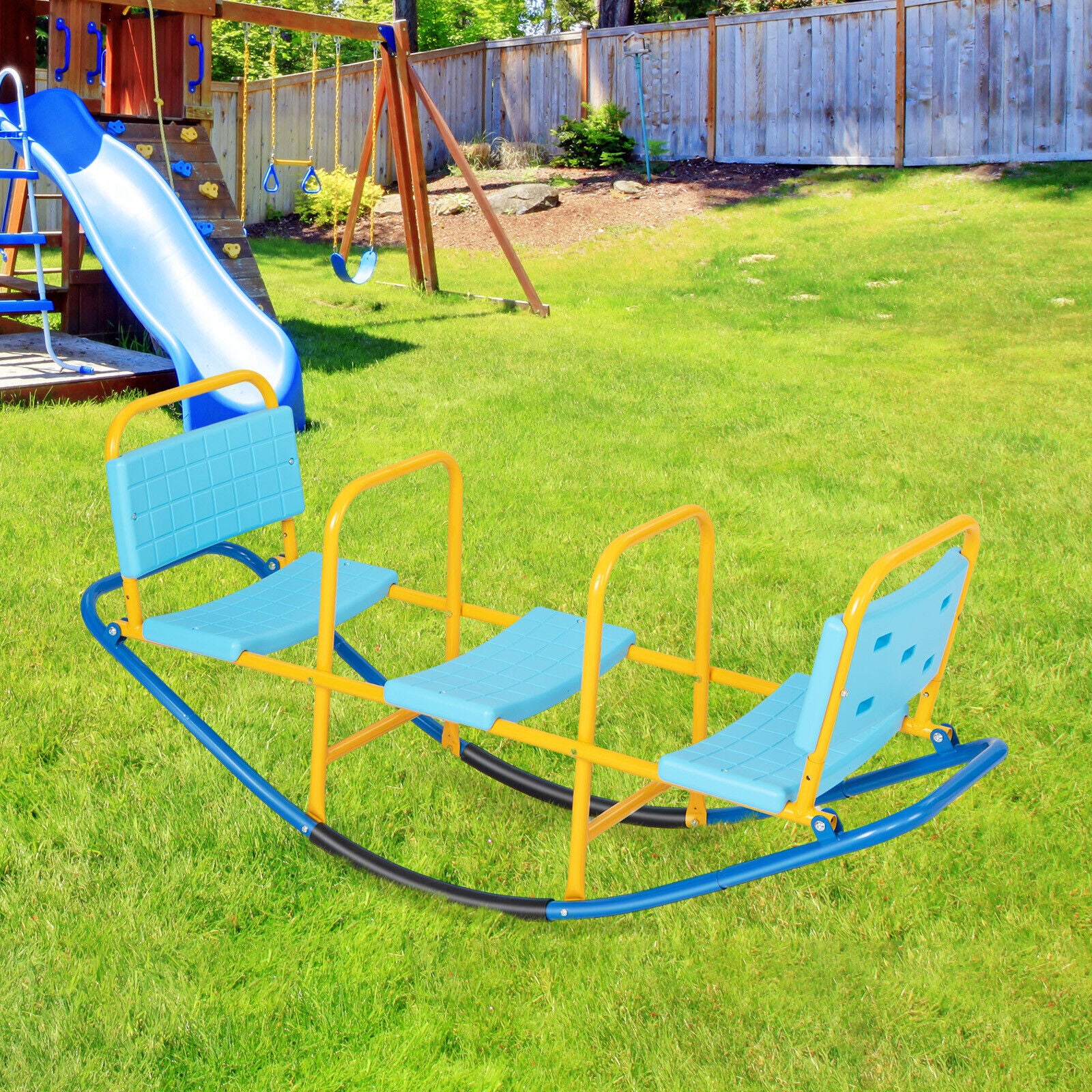 Outdoor Kids Seesaw Swivel Teeter for 3 to 8 Years Old - Image 9