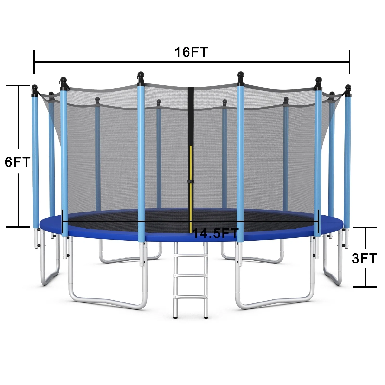 Outdoor Trampoline with Safety Closure Net - Image 28