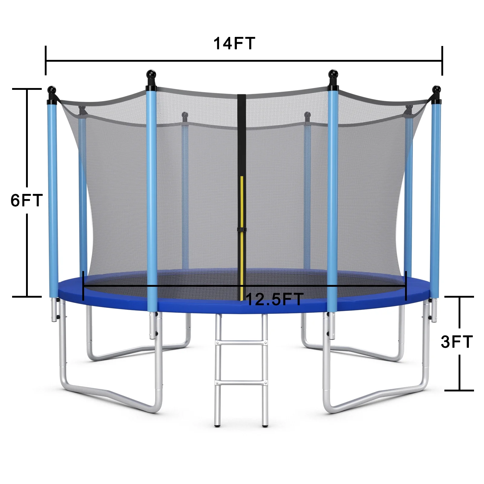 Outdoor Trampoline with Safety Closure Net - Image 37