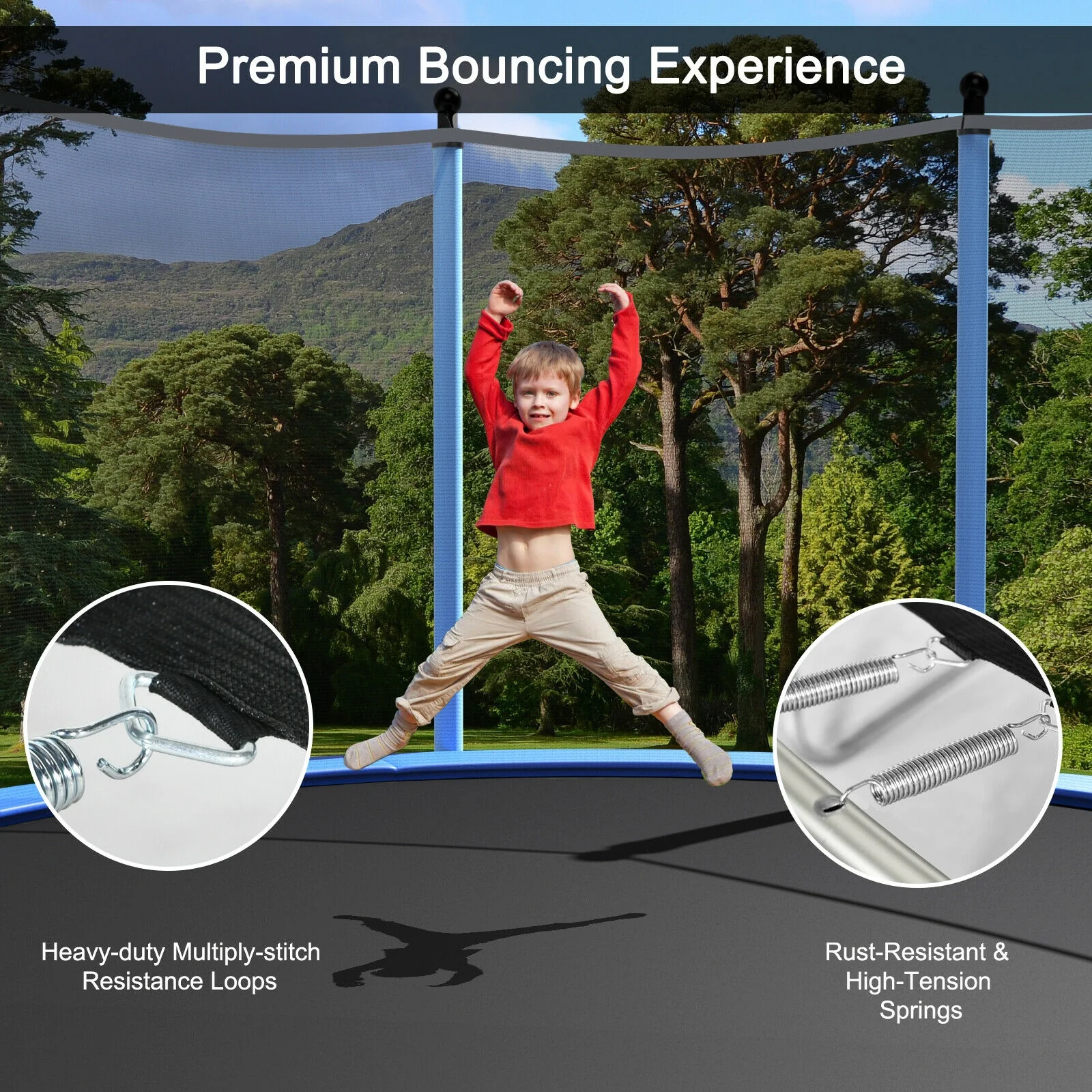 Outdoor Trampoline with Safety Closure Net - Image 7