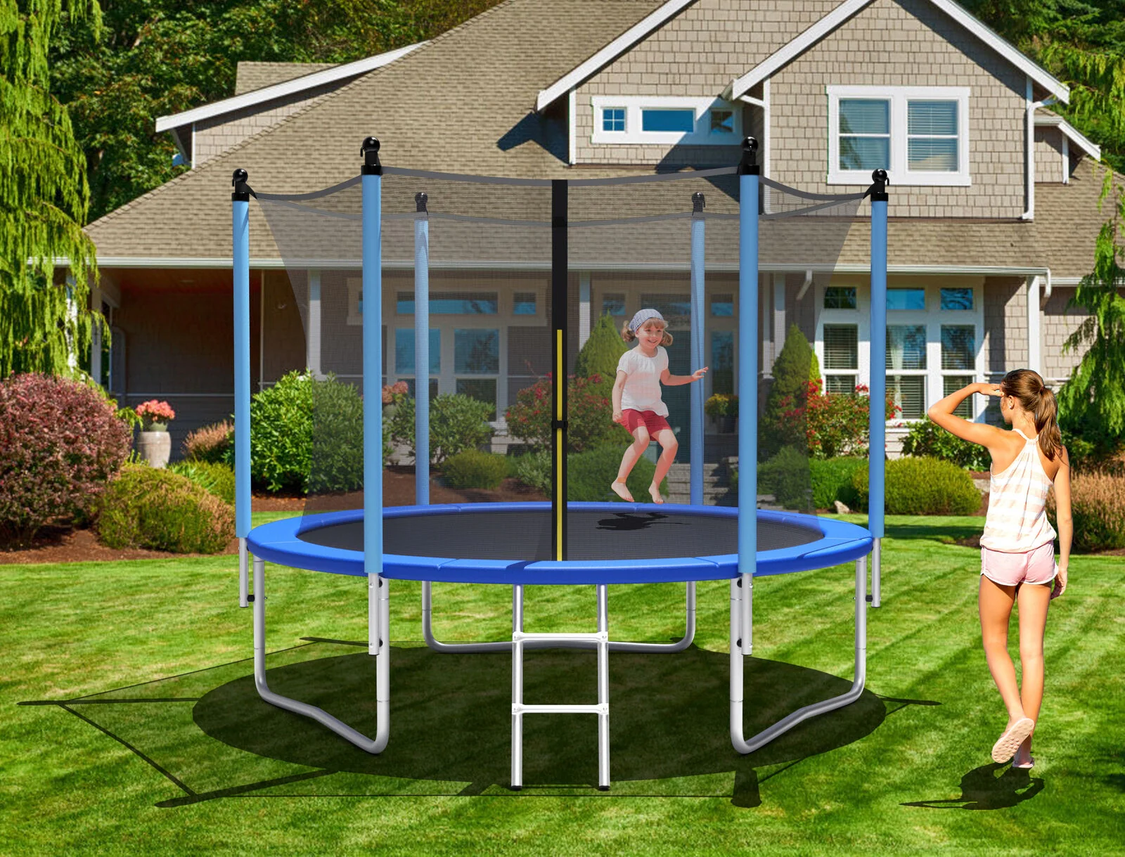 Outdoor Trampoline with Safety Closure Net - Image 9