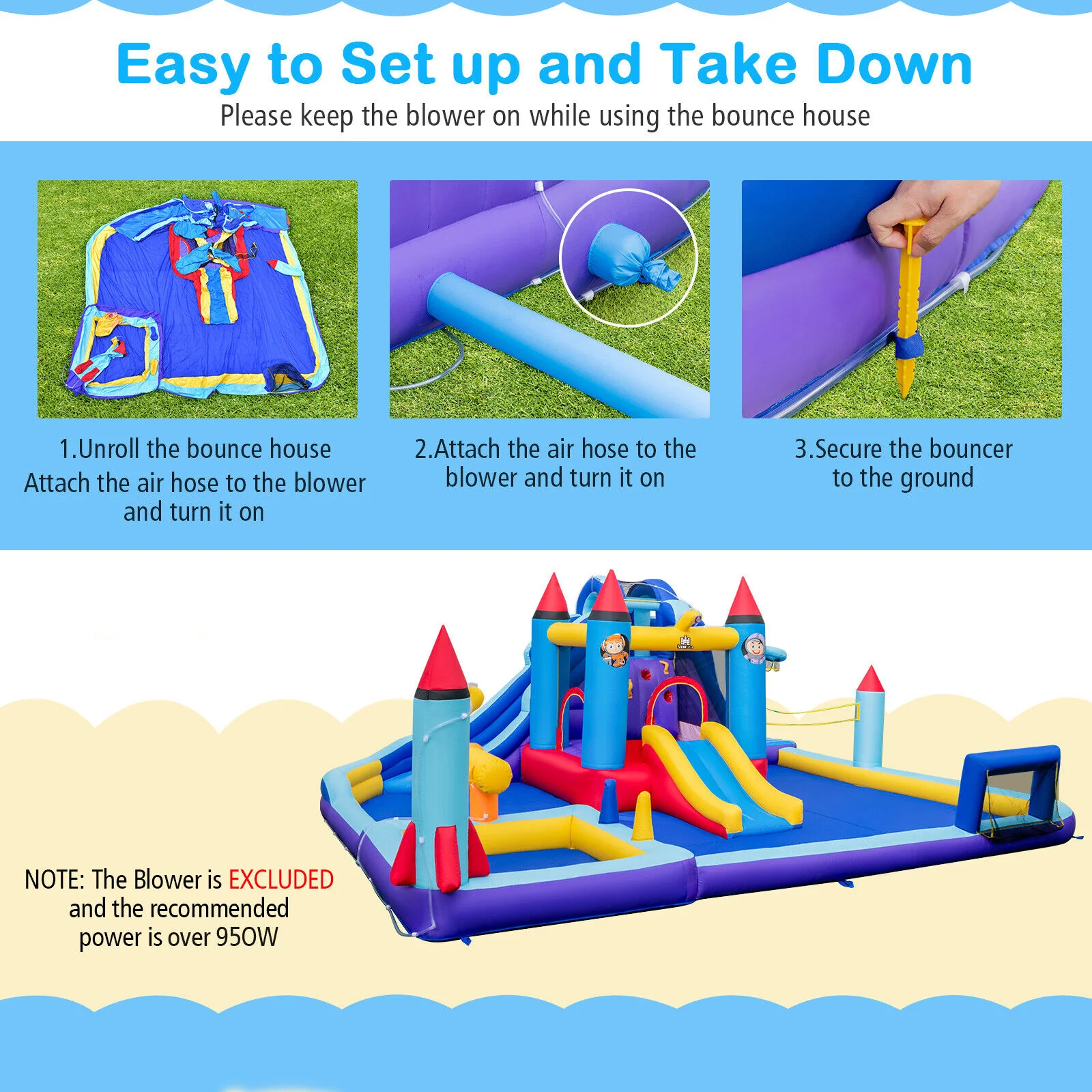 Rocket Theme Inflatable Water Slide Park - Image 6