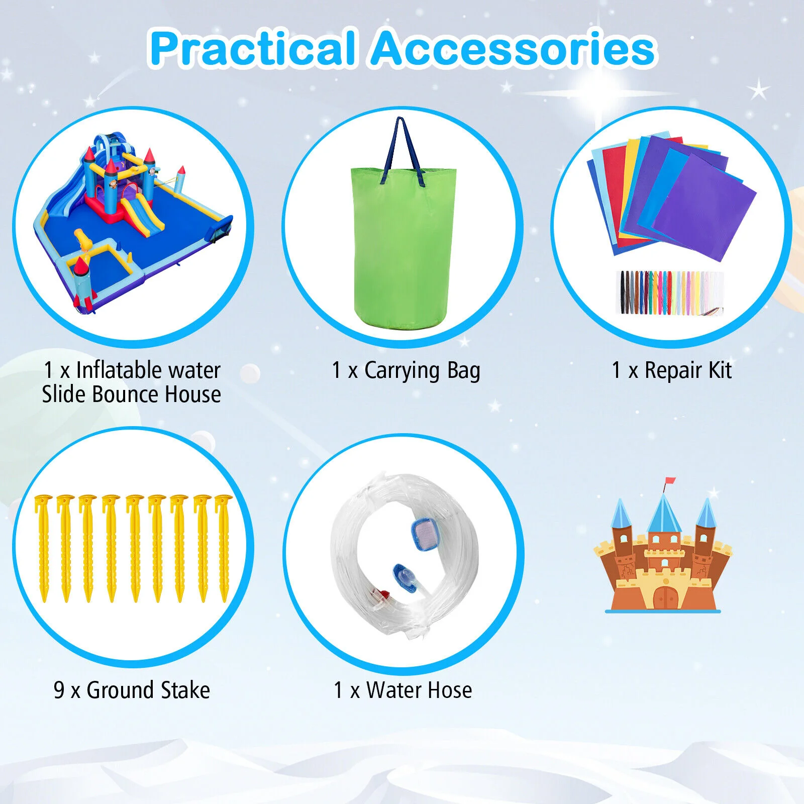 Rocket Theme Inflatable Water Slide Park - Image 7