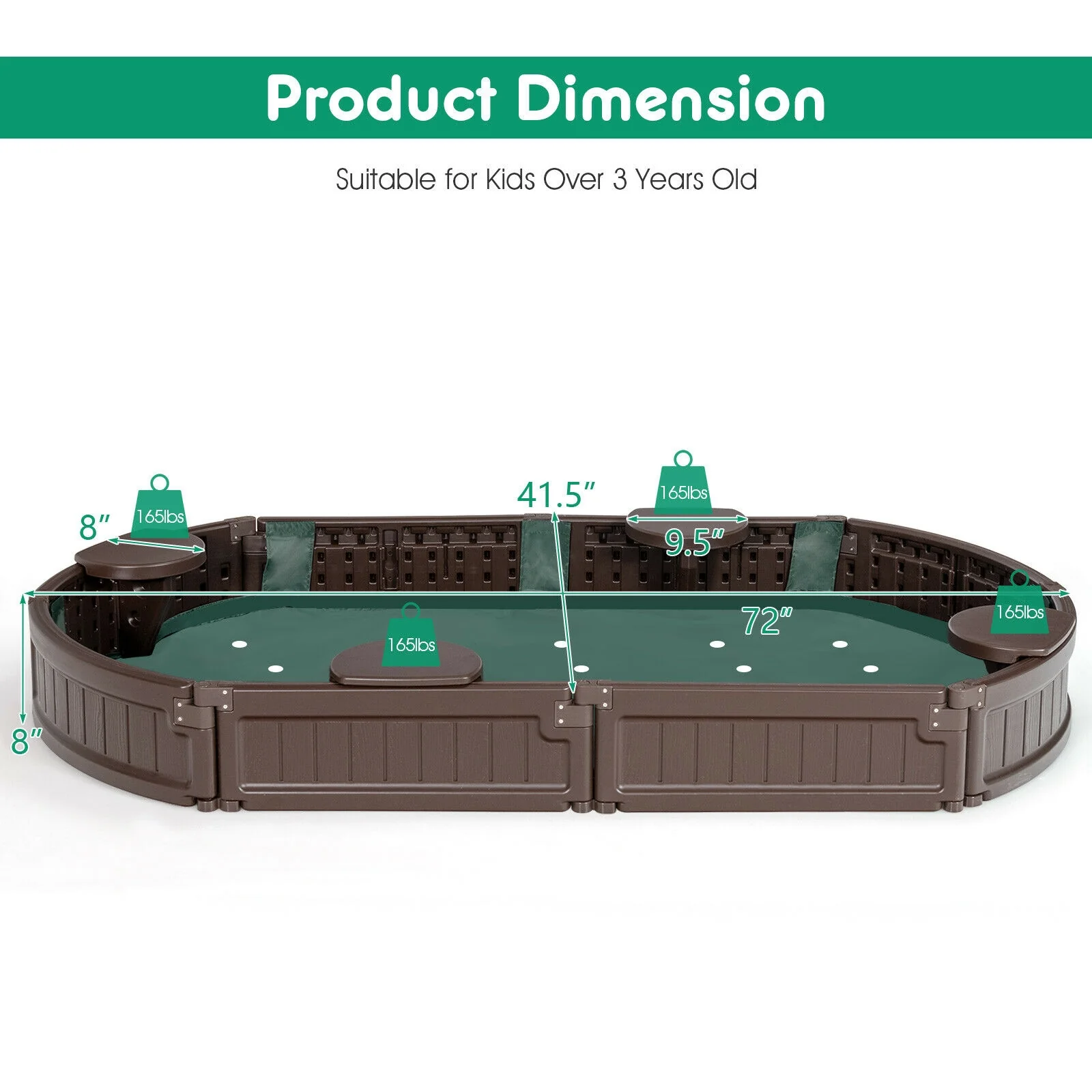 Sandbox with Built-in Corner Seat and Bottom Liner - Image 5