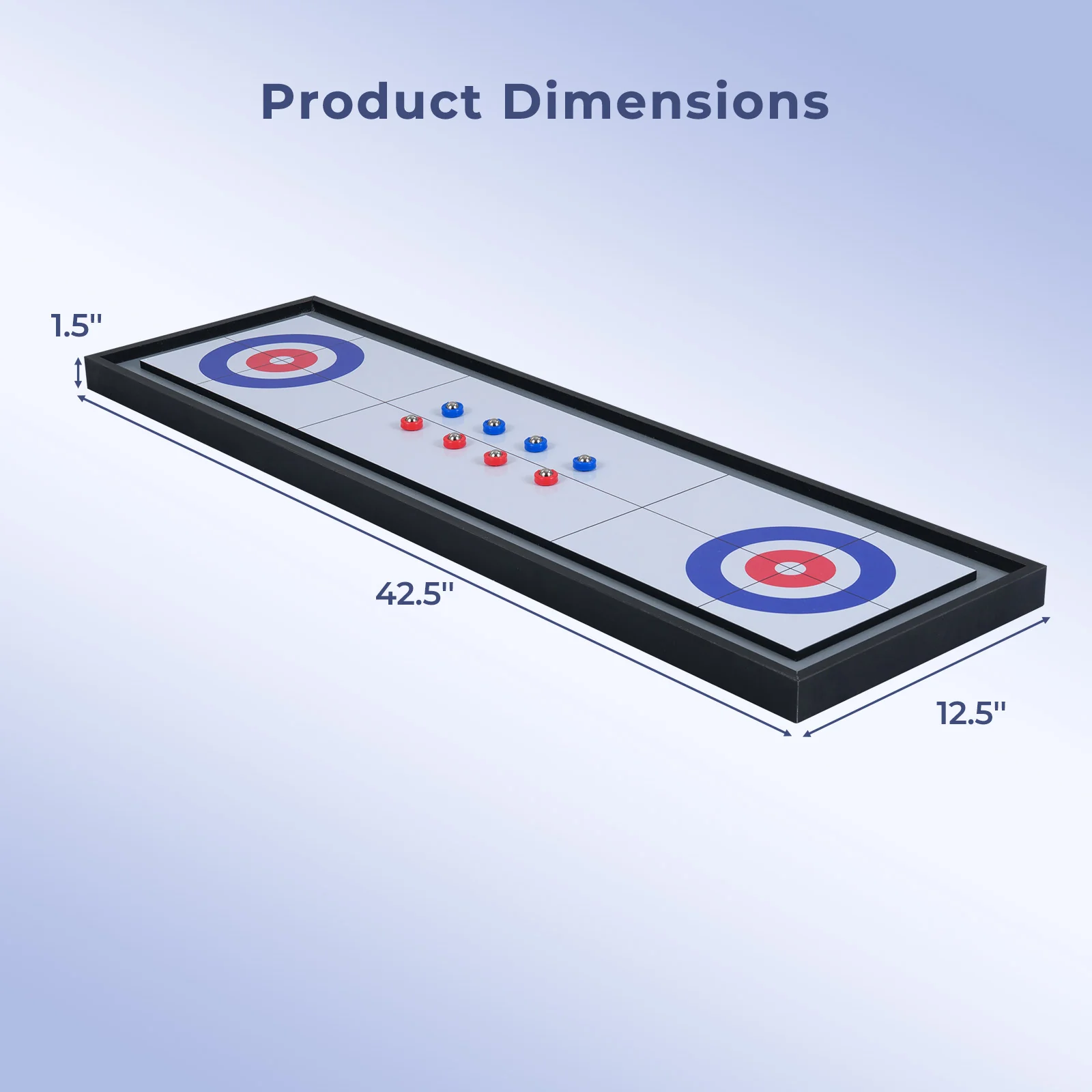 Shuffleboard and Curling 2 in 1 Board Game Portable 2-Sided Tabletop Shuffle Board Game - Image 4