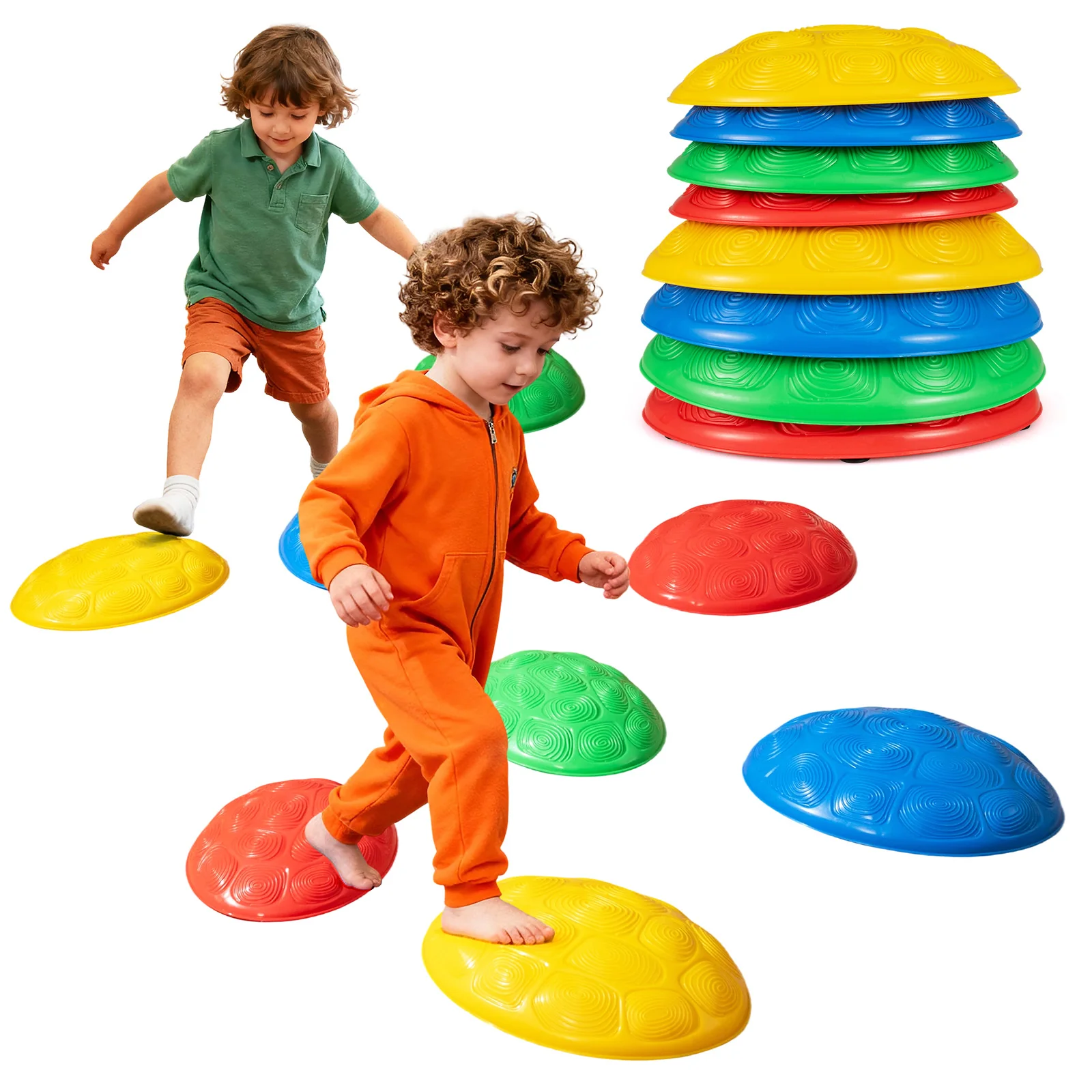Stepping Stones for Kids 8 PCS Non-Slip Toddler Stepping Stones Balance Sensory Toys-Multicolor - Image 3