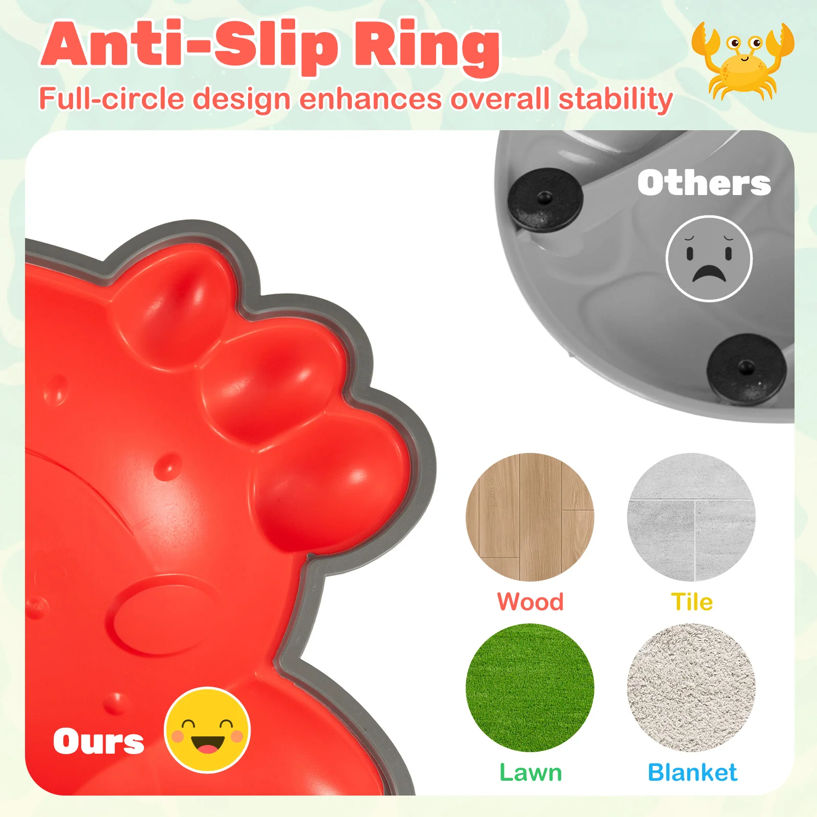 Stepping Stones for Kids 9 Pieces Non-Slip Toddler Stepping Stones Balance Sensory Toys-Multicolor - Image 6