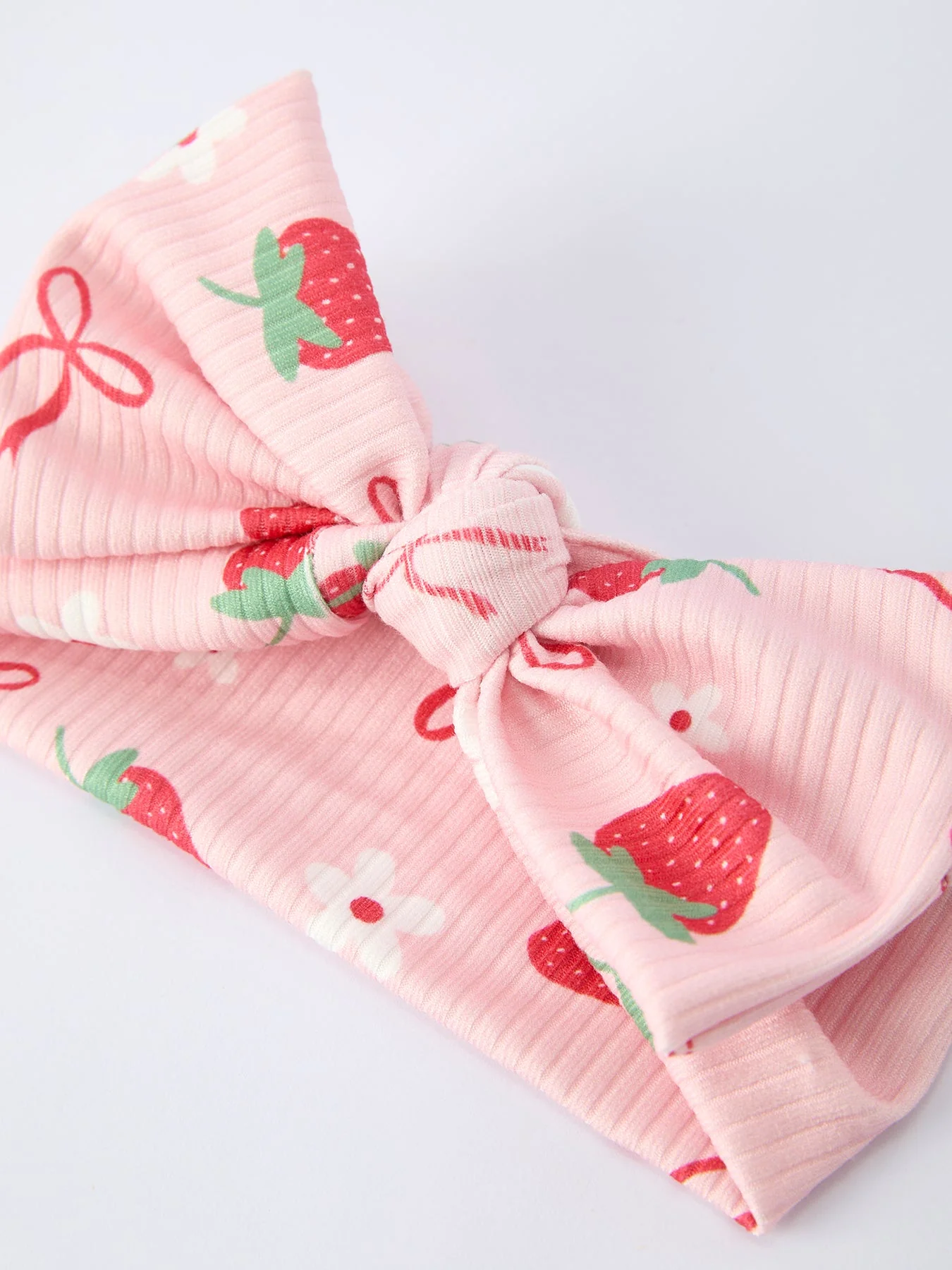 Strawberry Bow Baby Girls Short Sleeves Bloomer Set - Image 5