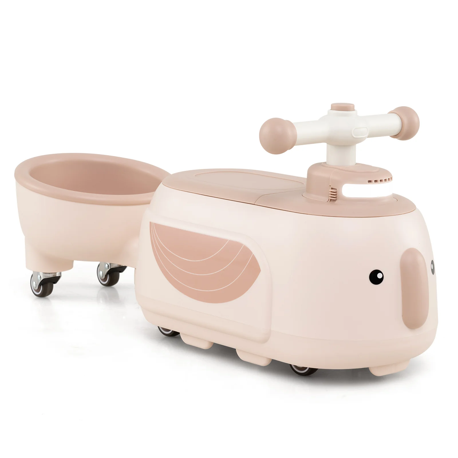 Toddler Ride on Toy with Trailer and Light Music - Image 3