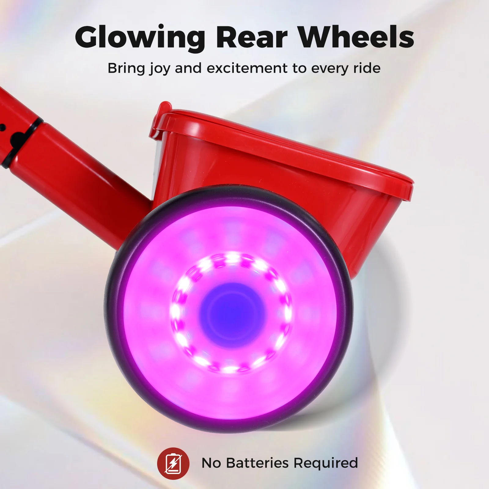 Toddler Tricycle with Glowing Wheels and 4-Level Adjustable Seat - Image 8