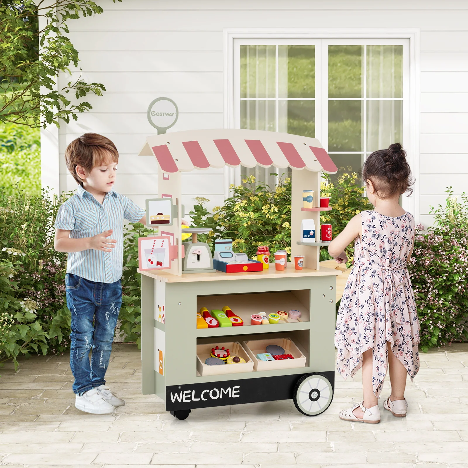 Toy Cart Play Set with POS Machine and Lovely Scale - Image 10