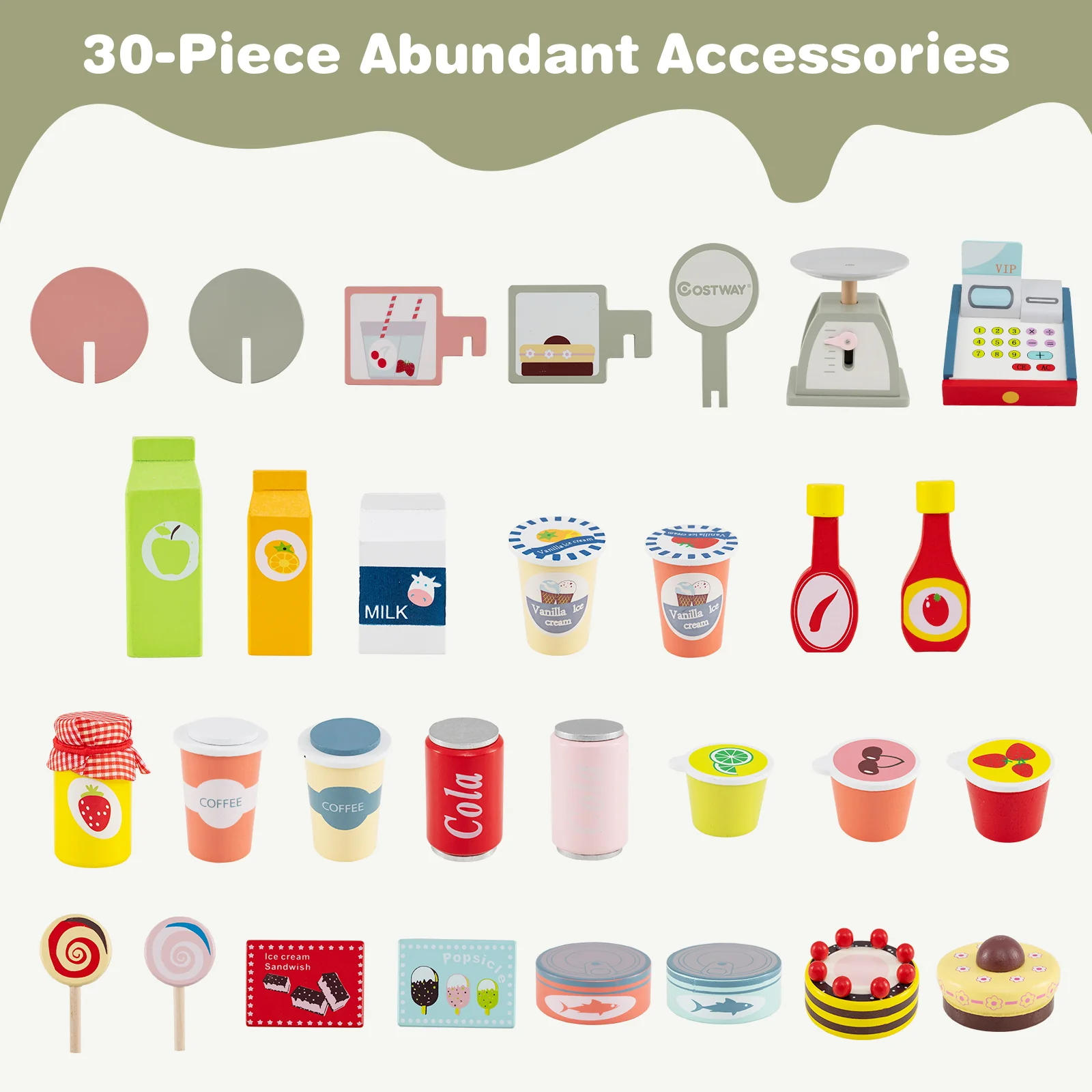 Toy Cart Play Set with POS Machine and Lovely Scale - Image 15