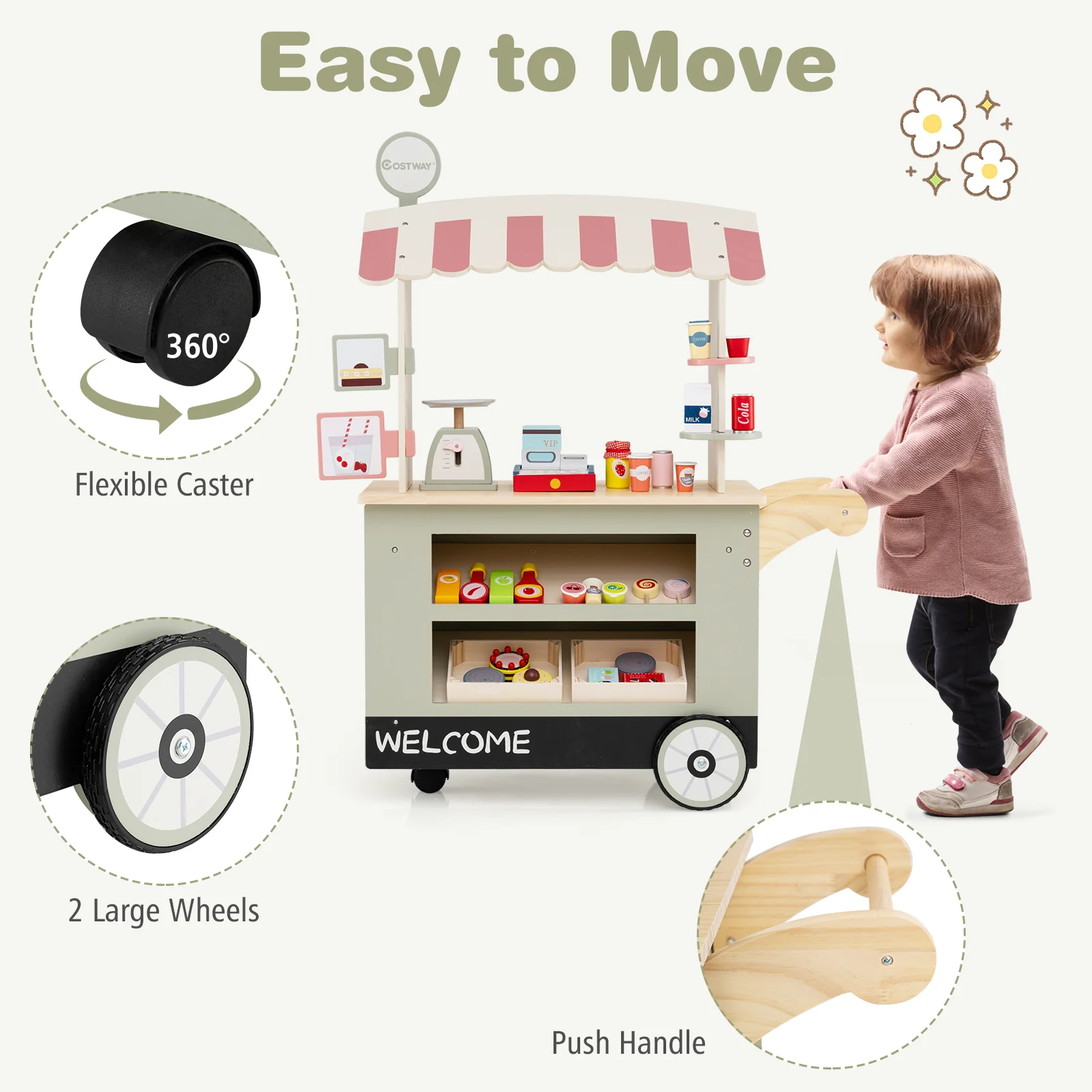 Toy Cart Play Set with POS Machine and Lovely Scale - Image 16