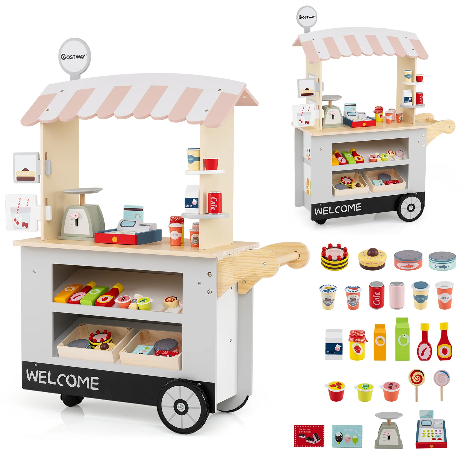 Toy Cart Play Set with POS Machine and Lovely Scale - Image 19
