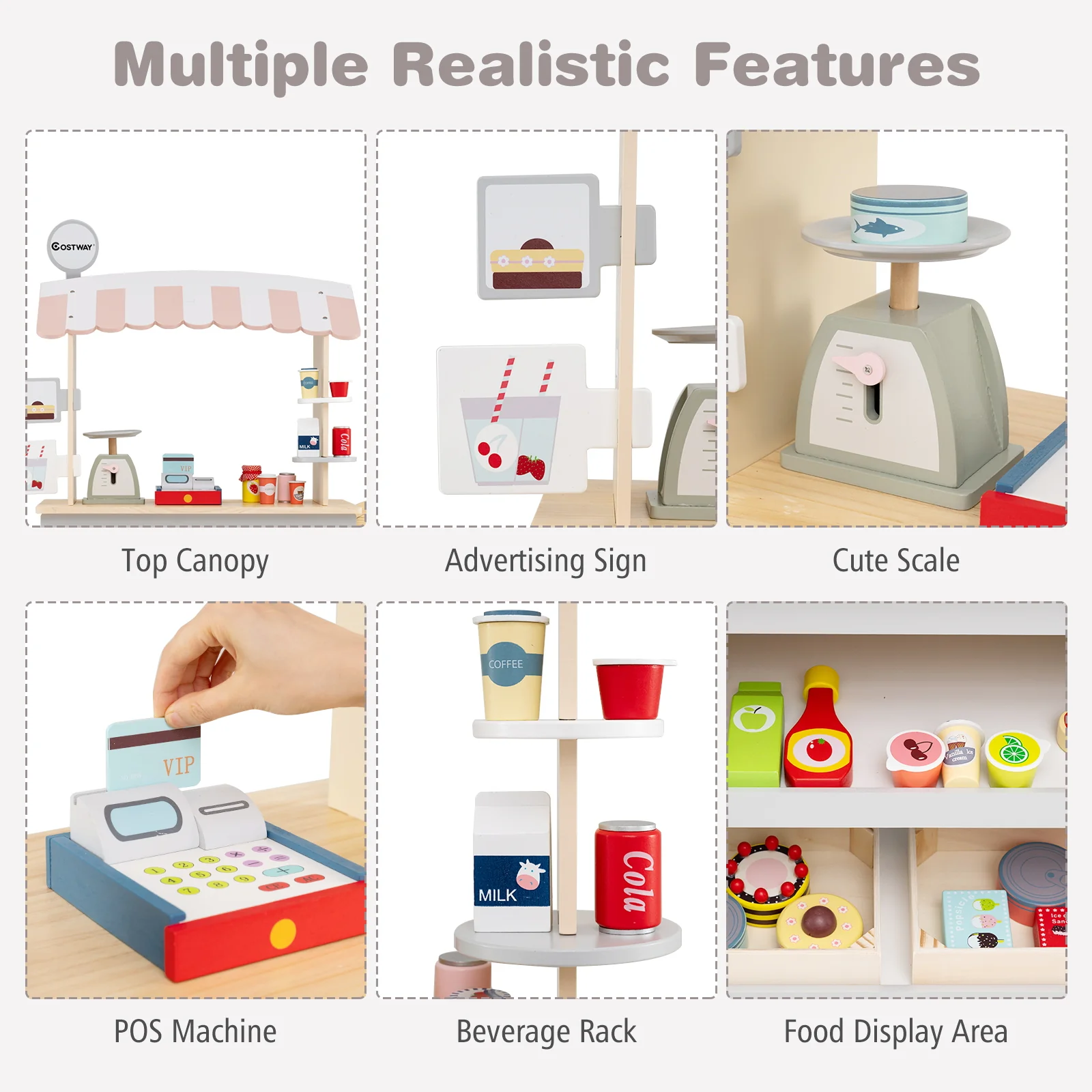 Toy Cart Play Set with POS Machine and Lovely Scale - Image 22