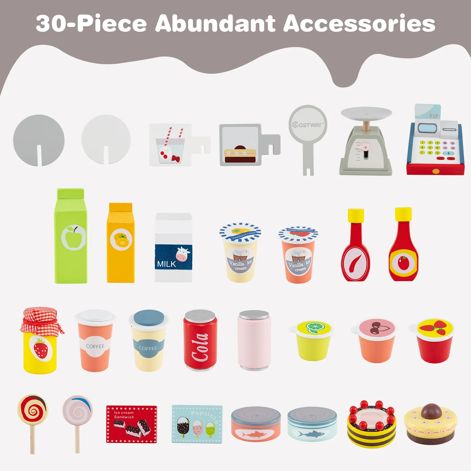 Toy Cart Play Set with POS Machine and Lovely Scale - Image 23