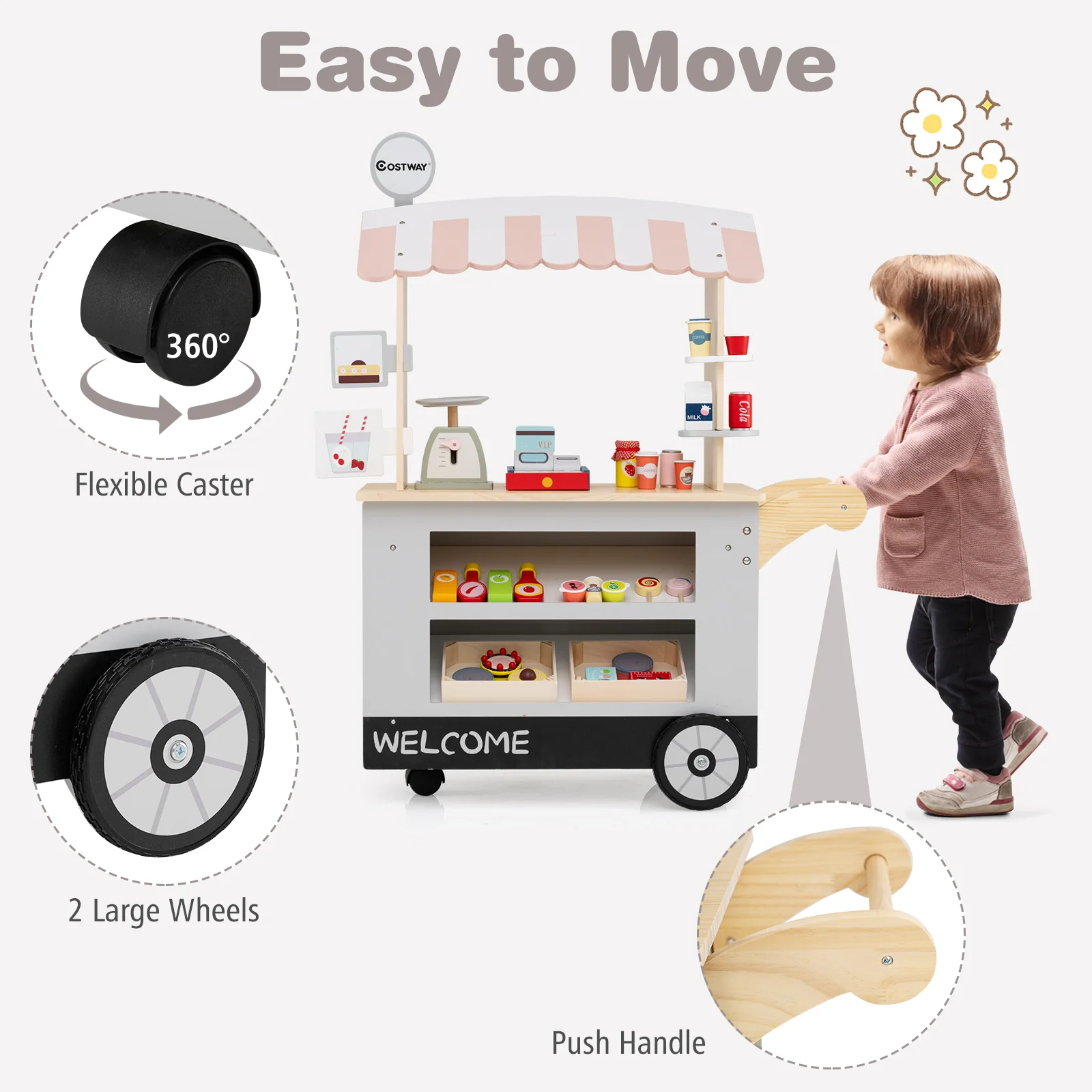Toy Cart Play Set with POS Machine and Lovely Scale - Image 24
