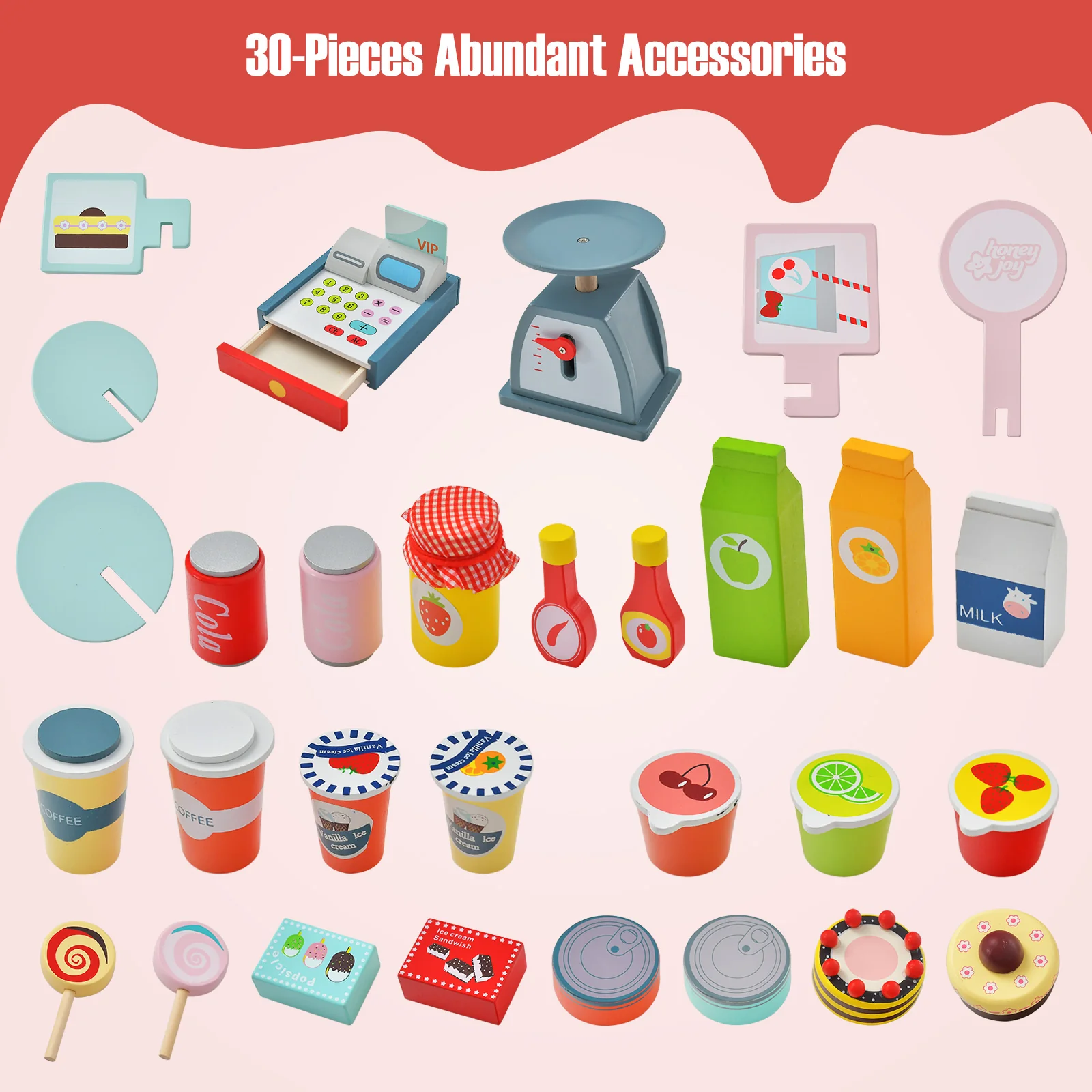 Toy Cart Play Set with POS Machine and Lovely Scale - Image 6