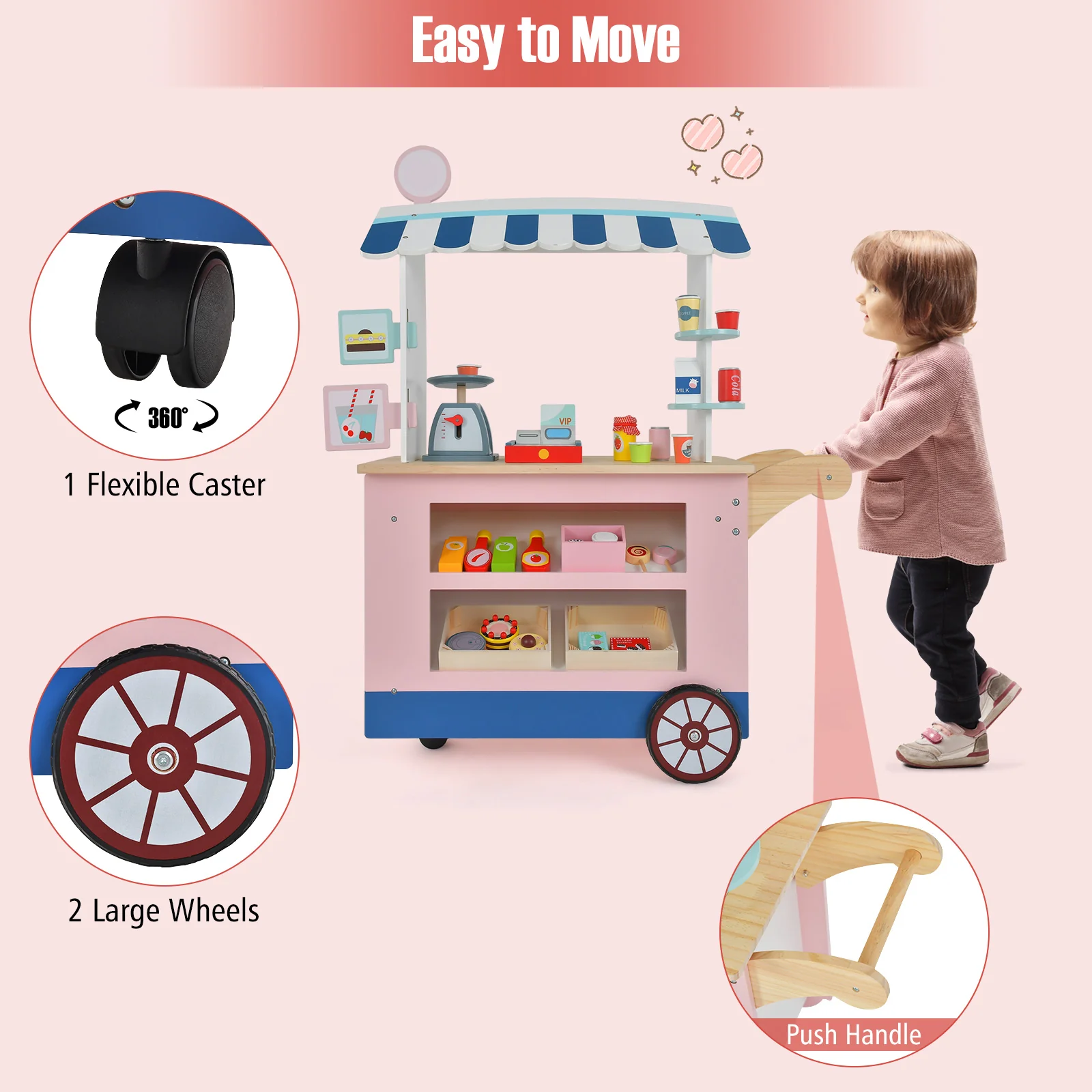 Toy Cart Play Set with POS Machine and Lovely Scale - Image 7