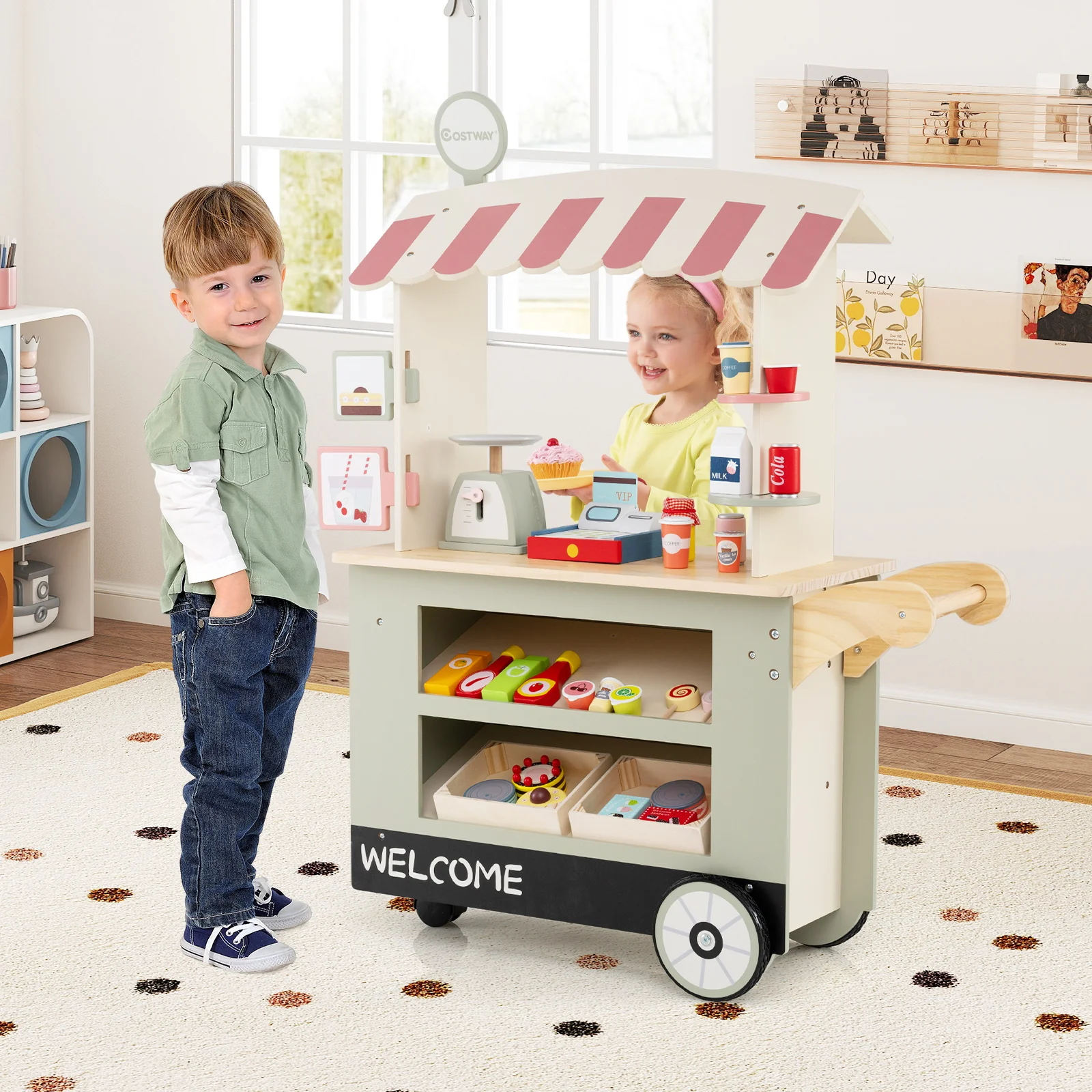 Toy Cart Play Set with POS Machine and Lovely Scale - Image 9