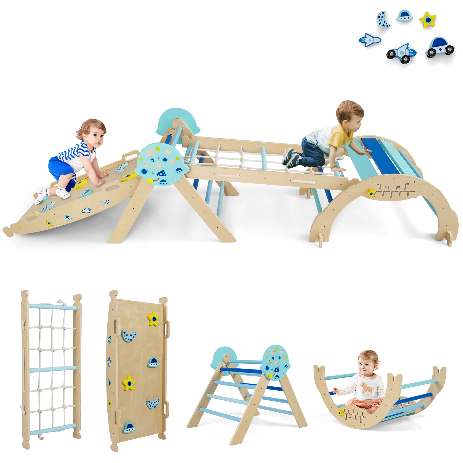 Triangle Set 8-in-1 Foldable Baby Climbing Toys Unicorn Theme - Image 10