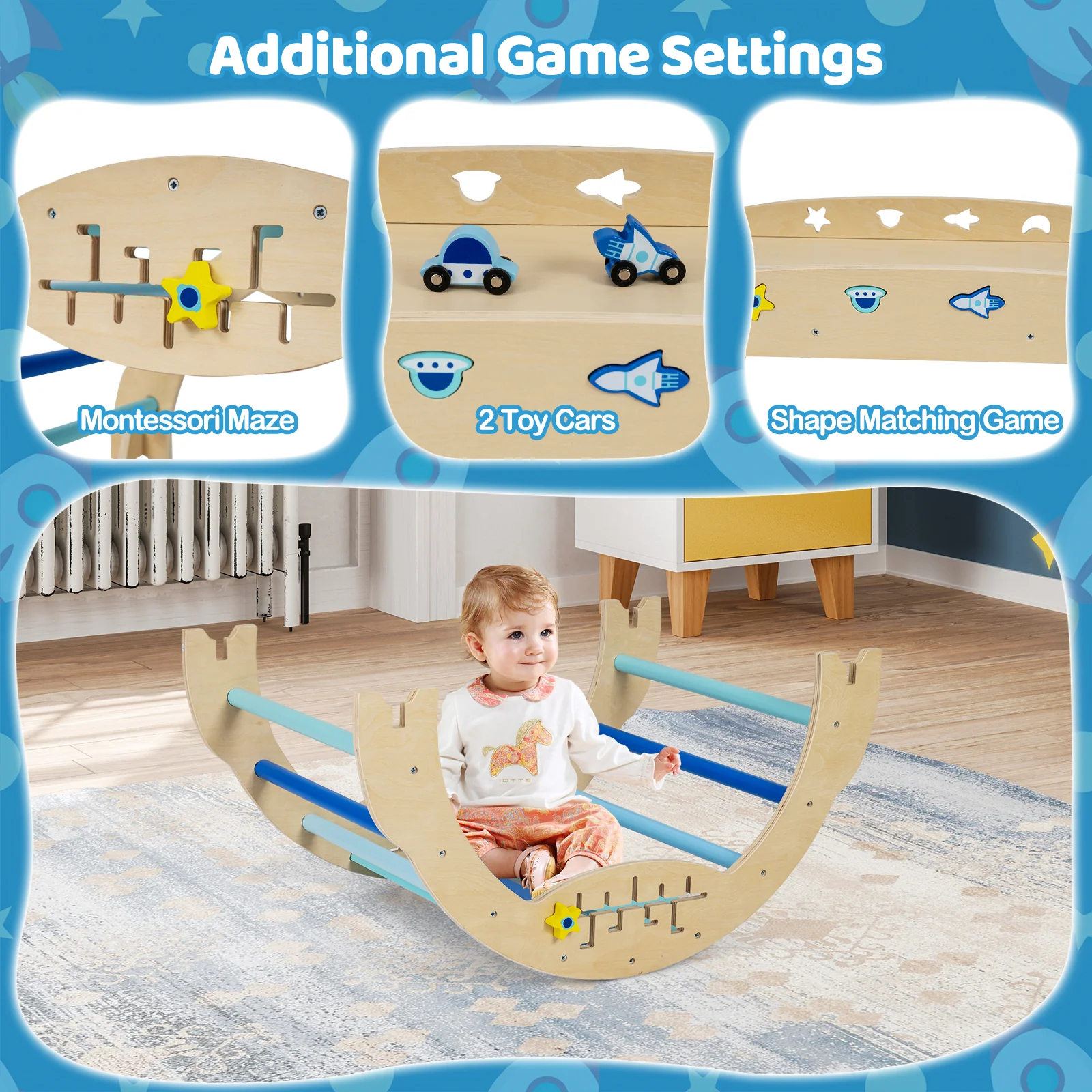 Triangle Set 8-in-1 Foldable Baby Climbing Toys Unicorn Theme - Image 13
