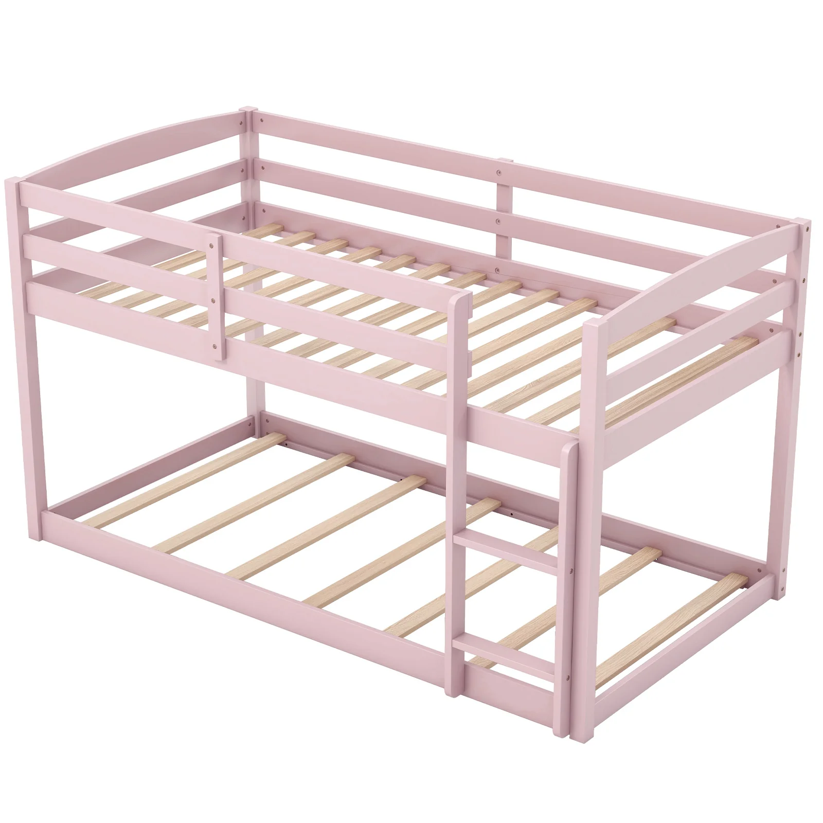Twin Size Bunk Bed with High Guardrails and Integrated Ladder - Image 27