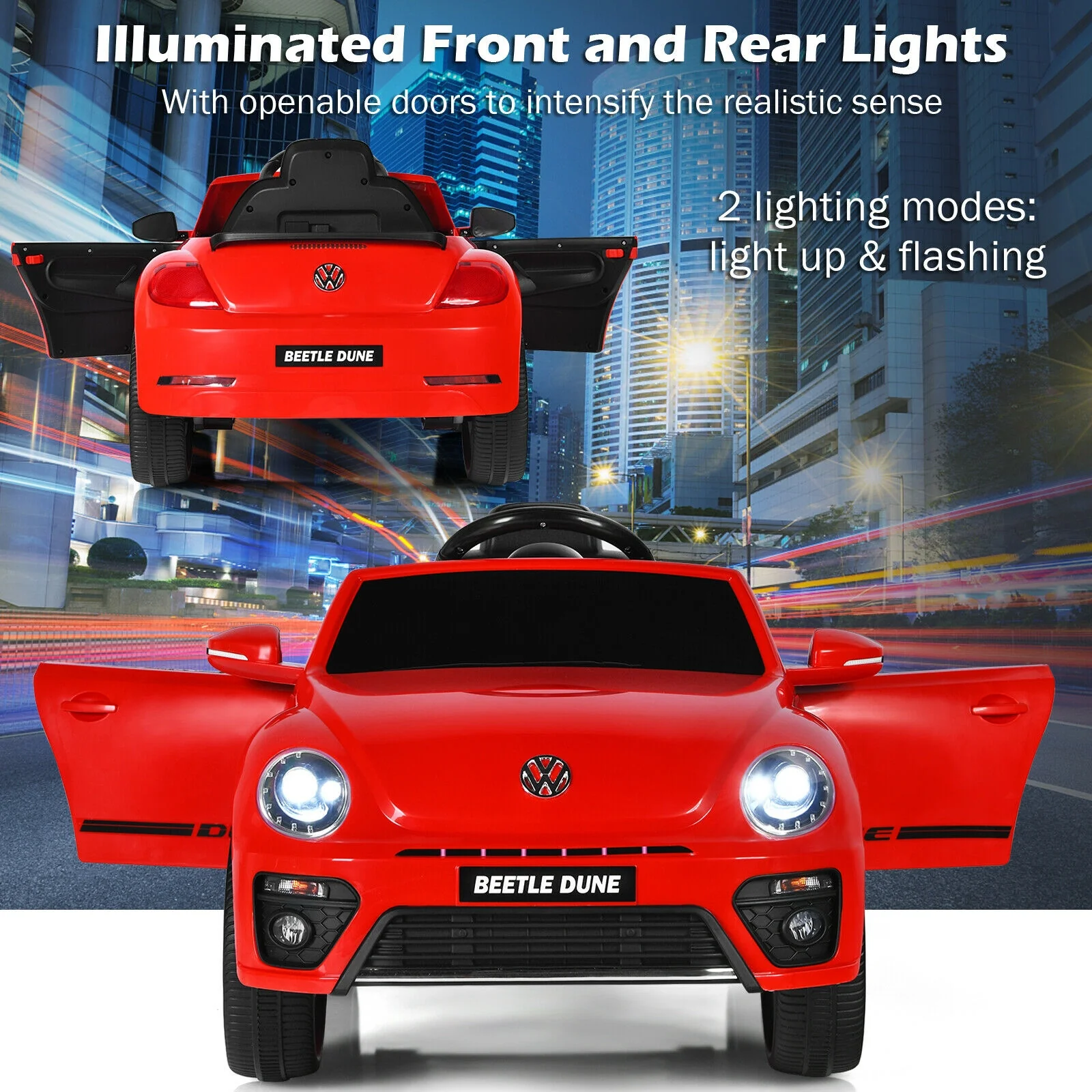Volkswagen Beetle Kids Electric Ride On Car with Remote Control - Image 14