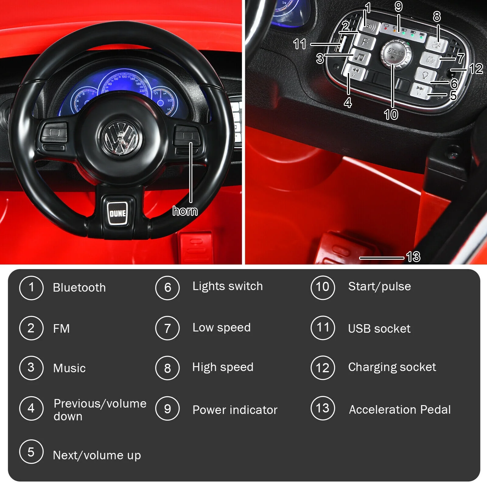 Volkswagen Beetle Kids Electric Ride On Car with Remote Control - Image 16
