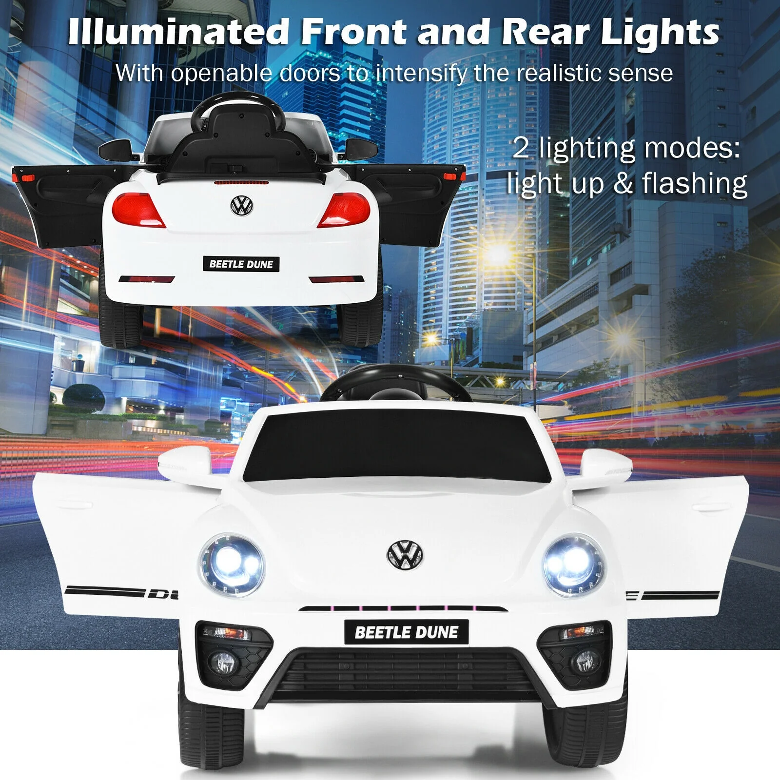Volkswagen Beetle Kids Electric Ride On Car with Remote Control - Image 21