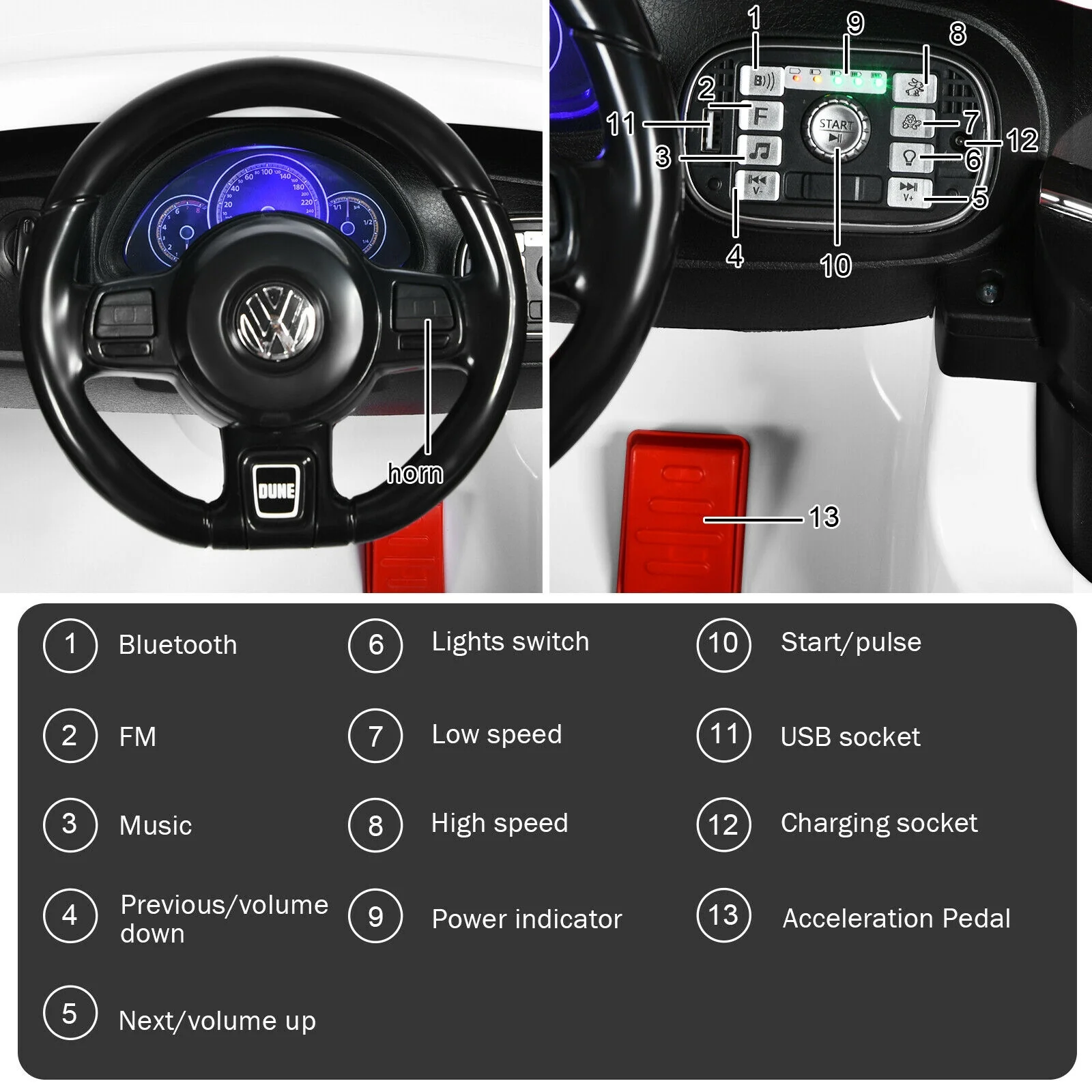 Volkswagen Beetle Kids Electric Ride On Car with Remote Control - Image 24