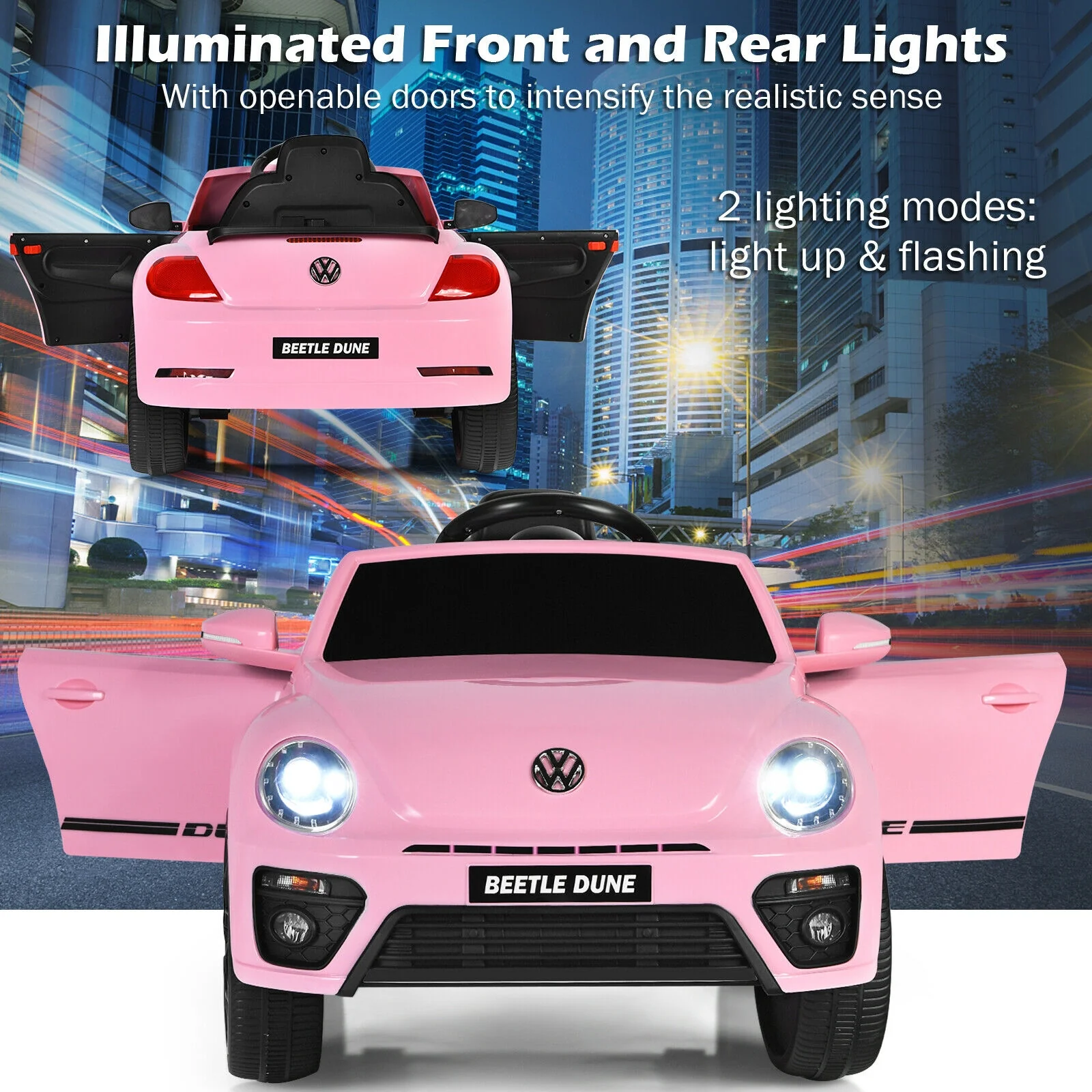 Volkswagen Beetle Kids Electric Ride On Car with Remote Control - Image 6