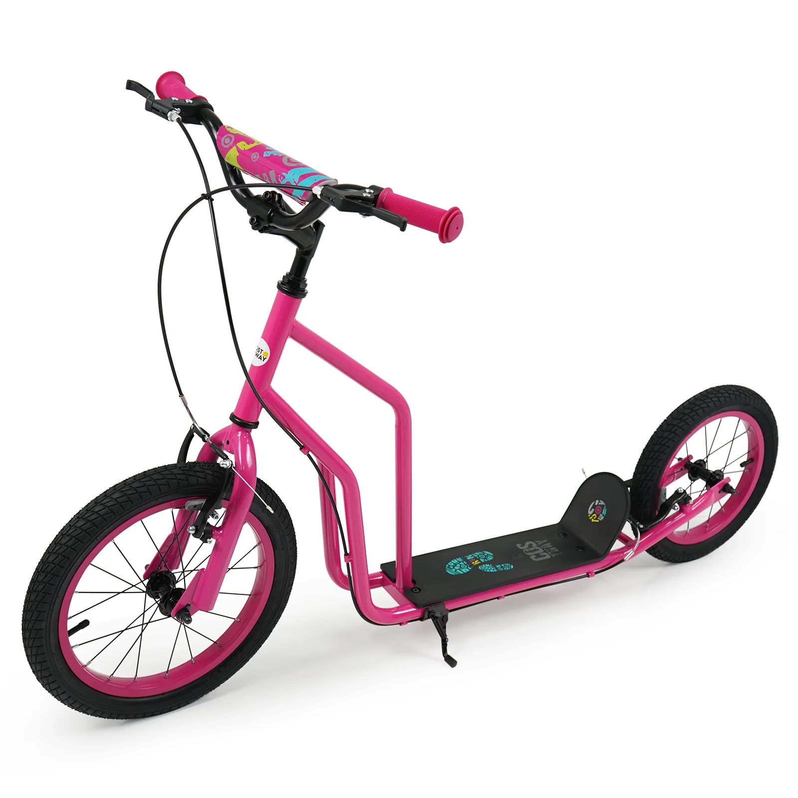 Youth Scooter with Adjustable Handlebar and 16/14-Inch Inflatable Wheels for Age 8+ Years Old - Image 10