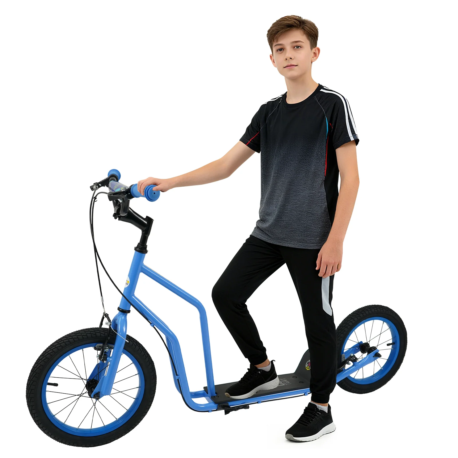 Youth Scooter with Adjustable Handlebar and 16/14-Inch Inflatable Wheels for Age 8+ Years Old - Image 19